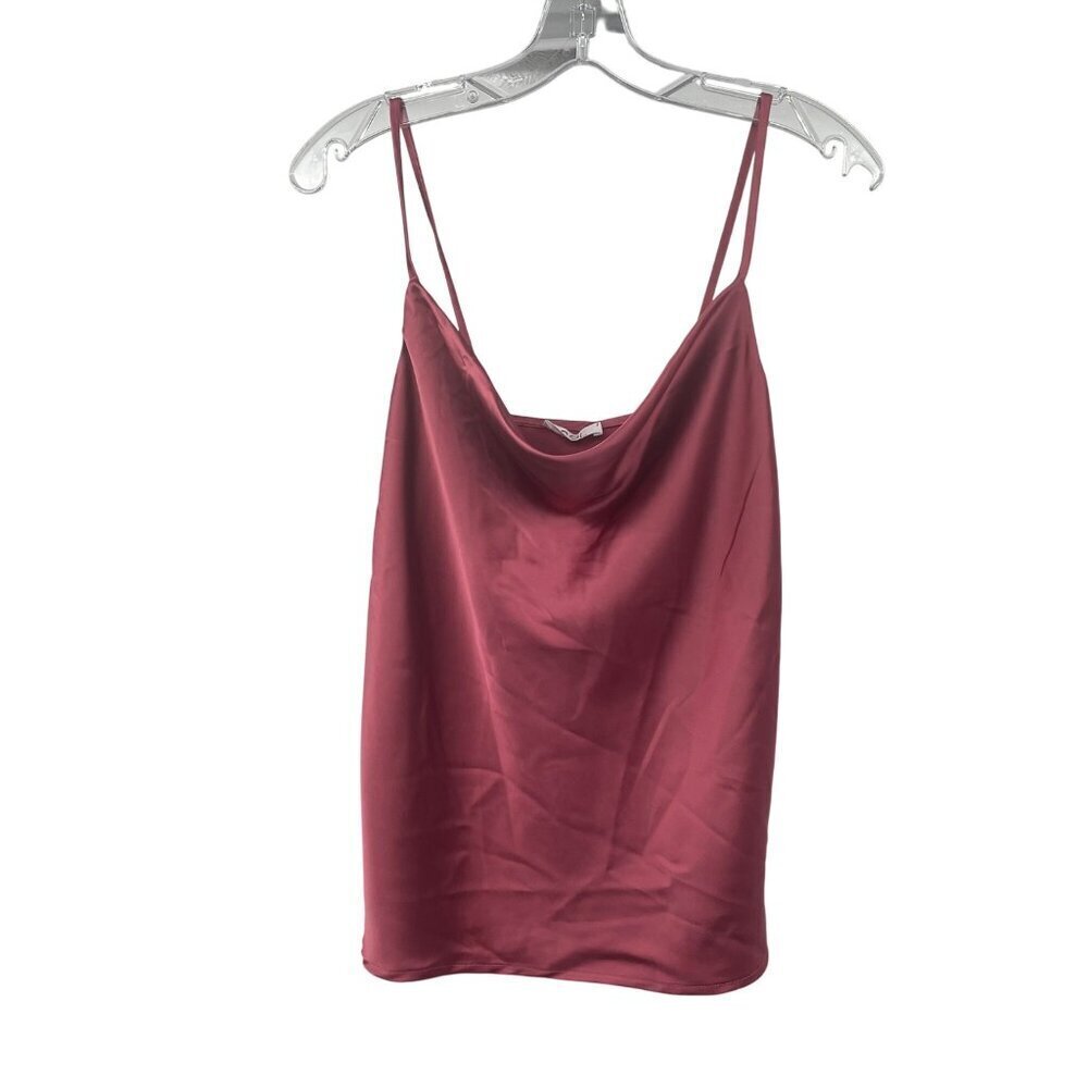 Culture of Life Womens Drape Neck Camisole Top Rosewood Size Medium New